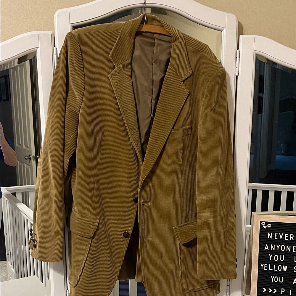 Vintage Men's Tan Corduroy Blazer